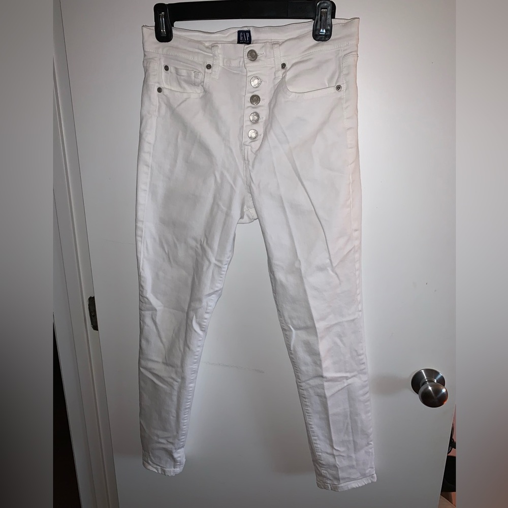 Gap White Denim Skinny Jeans